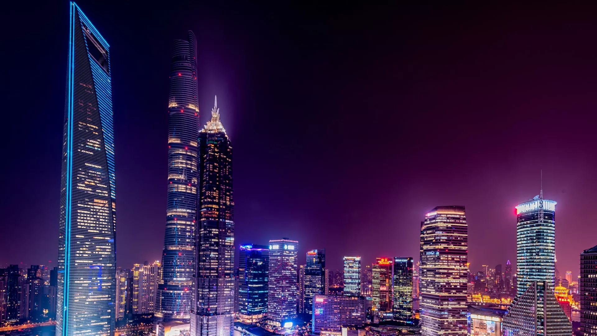 高楼灯光照明